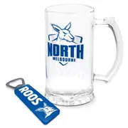 North Melbourne Kangaroos AFL Stein and Bottle Opener Pack