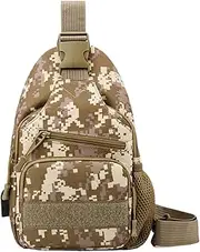 [Mihauuke] Hiking Daypack Bag | Adjustable Shoulder Straps Sling Bag,Practical Portable Chest Pouch Messenger Pack for Women Men Hiking Camping Jogging Cycling