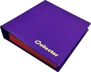 COLLECTOR Coin Collection Album for 200 Different Coin Sizes, Holds 2 Euro Coins and Other Medium Size - with Pages and Red Dividers + Index - Pastel Purple Coin Album
