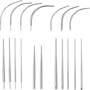 [Homesthetix] Homestheix - Piercing Taper Tool 18Pcs - Piercing Insertion Tool Set for Nose Studs, Lip Rings, Earring - Changing Tool for Piercings - 14G, 16G, 18G, 20G, Straight, Curved Needles