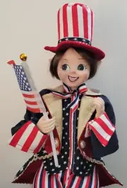 Cynthia Rowley 28" July 4th Patriotic Pixie Elf Doll Americana Figure 2025