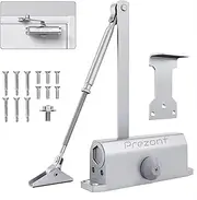 PREZONT Automatic Door Closer for 50-65 kg Door - Hydraulic Aluminum Alloy Door Closer for Residential and Commercial Use - Hydraulic Door Closer with Adjustable Closing Speed