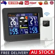 LCD Digital Wireless Weather Station Clock Calendar Thermometer Indoor & Outdoor