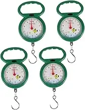 HEALEEP 4Pcs Portable Handheld Hanging Scale Multi Purpose Luggage Kitchen Scale with Plastic Hook for Easy Weighing Fishing and Travel