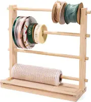 PUNLUXU Ribbon Storage Rack Spool Holder Organizer Sewing Craft Wreath Mesh Croc