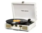 Vinyl Record Player Bluetooth Vintage 3-Speed Portable Suitcase Turntables wi...