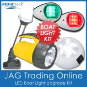 COMPLETE LED BOAT LIGHT KIT & TORCH-Port Starboard Navigation/Anchor/Cabin/Torch