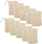 Kovko Natural Cotton Soap Saver Bags Mesh Bar Soap Pouch for Shower, Quick-Drying, Fragrance-Releasing, Eco-Friendly Bags (10)