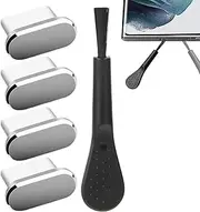 USB C Dust Plug, Anti Dust Port Protector Set of 4, Type C Port Protector with Cleaner Brush for Tablet Home Camping Road Trip Travel Outdoor