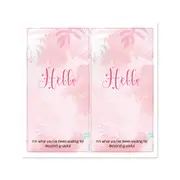 50Pcs/Pack "hello,i'm what you've been waiting for" Flower Sticker Seal Label for Small Business gift Decor Thank You Sticker