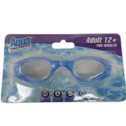 Aqua Leisure Blue Adult 12+ Swimming Pro Goggles Anti Fog Adjustable Strap New