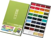 Gansai Tambi 36-Color Watercolor Set - Ideal for Sumi-e, Sketch, & Illustration
