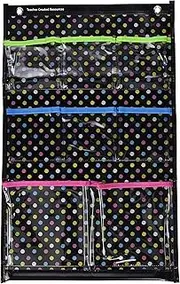 Teacher Created Resources 20782 Chalkboard Brights 8 Pocket Small Storage Pocket Chart (15" x 23")