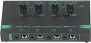 4 Channel Headphone Amplifier, 8 Output Ports Portable Headphone Splitter, 20dB Type C HiFi Mini Earphone Splitter Amp with Stereo Mono Switch, 3.5/6.35MM Headphone Jack
