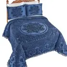 Sophie Textured Chenille Fringe Border Bedspread