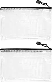 18 A5 Mesh Zipper Pouch,Zipper File Bags, Bags for School and Travel