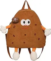 [Generic] Kids Backpack For School | Cookies Shape Children Backpack Adjustable Kids Bookbag - Cartoon Back Pack Small Kids Backpack School Travel Backpack for Boys Girls Preschool Kinder, Khaki, Refer to