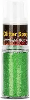 Go Ho Hair and Body Glitter Spray, Festival Glitter Powder Makeup for Hair/Body/Clothes,Glitter Powder Spray for Body Face Highlighter,Green,10g