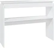 Small Console Table, Narrow Entryway Table with Storage Shelf, Accent Sofa Table Couch Table for Hallway Living Room Bedroom, White 102x30x80 cm