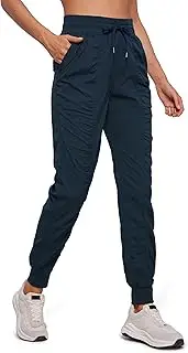 [CRZ YOGA] Lightweight Workout Joggers for Women, High Waisted Outdoor Running Casual Track Pants with Pockets