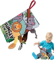 Soft Baby Book | Crinkly Animal Book | Jungle Marine Theme, Early Learning Fabric Multi Texture Touch and Feel Interactive Toy for Sensory Play Activities