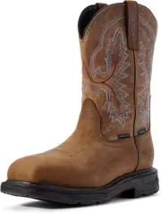 Ariat Men's WorkHog XT Wide Square Toe 9.5 Wide, Distressed Brown/Bravo Brown