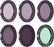 Freewell All Day 6Pack ND8, ND16, ND32, ND64, ND1000, and CPL Filter Kit Compatible with Action 4/Action 3