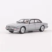 Scale Finished Model Car 1:64 Scale for Jaguar XJ X300 Emulation Car Model Static Metal Miniature Vehicle Decoration Souvenir Die-cast Vehicle(Silver)