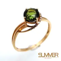 在飛比找momo購物網優惠-【SUMMER寶石】天然碧璽18K金戒指 1.1ct(KG-