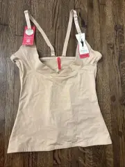Spanx NWT Open Bust Boost Nude Camisole Size XL