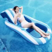 Bemuiz Pool Floats Adult Size, Inflatable Rafts Pool Lounger with Headrest & ...