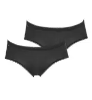 Sloggi Black Midi Briefs Twin Pack, Sizes 10 - 18, Triumph Lingerie