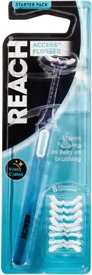 REACH Access Flosser Starter Pack Blue 1 Count (Pack of 1)