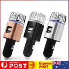 JO-6291 Car Air Purifier Ionizer Dual USB Charger Deodorizer Oxygen Bar AU
