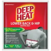 Deep Heat Lower Back & Hip Heating Belt 1 Pack Relieve Lower Back Pain