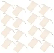 CTIRCHIU 50pcs Fabric Drawstring Pouch Jewelry Bags Drawstring Small Storage Bag Cloth Bags Drawstring Beige