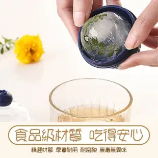 【製冰模具】杯子蛋糕造型矽膠冰球模具-藍(燈泡冰格球 威士忌冰球盒 製冰盒 圓形冰塊 酒吧 肥皂模)