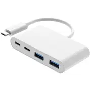 J.Burrows USB-C to USB 3.0 4-Port Hub White