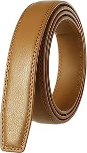 [EIYIELX] Belt No Buckle for Automatic Buckle Belts Body Without Buckle(Yellow,105CM)