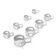 160Pcs Hose Clamps Silver 304 Stainless Steel Spring Clip For Fuel