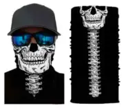 Neck Gaiter Face Mask Fishing Sun Headwear Protection Skeleton Spine