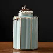 sealed lids, Large,Traditional Style Storage Jars Tea Tins with Sealed Lids for Home Kitchen Dining Decoration,B(B)