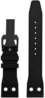 [AMGHCGTEEW] Fluororubber Silicone Watch Strap 20mm 21mm 22mm Soft Dustproof Blue Black Dark Green With Rivet Watchband Fit For IWC Pilot Mark-xx