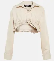 [Jacquemus] Jacquemus La Chemise Machou cotton and linen shirt UK 18 beige
