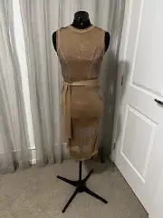 BNWT Sass n Bide Gold knit dress small