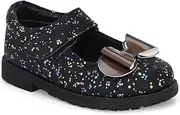 [Tuskey] Mary Jane Ballerina Flats Princess Shoes for Girls | Hook & Loop Closure Non Slip Ballerina Flats | Bow Applique Ballerina Shoes | Back to School Roxie Party Shoe