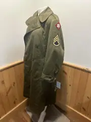 U.S. VIETNAM WAR ARMY OD Green TRENCH COAT W/ LINER SIZE Reg-small #30 Year?