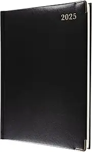 Collins Classic 2025 Diary for Professionals - Manager Week to View Business Planner (with Appointments) - Black - (1210V.99-25) - Premium Appointments Planner with Luxury PU Leather Cover