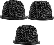 Generic 3pcs Mic Metal Replacement Grille Ball Head Cover for Cordless Mic Durable Stylish Mesh
