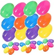 GARVALON 50pcs Easter Egg Egg Cup Fillable Egg-shaped present Boxes Easter Decor Plastic